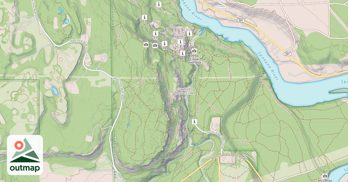 Map of Crawford's Route