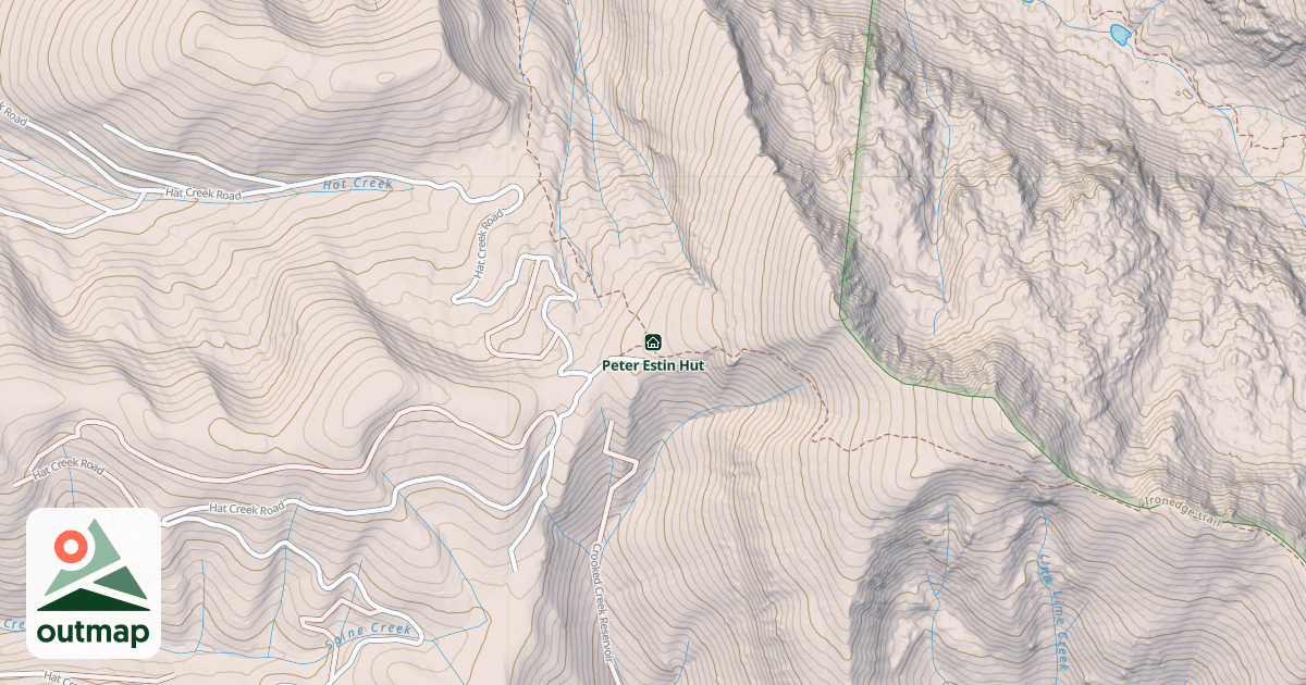 Map of Peter Estin Hut