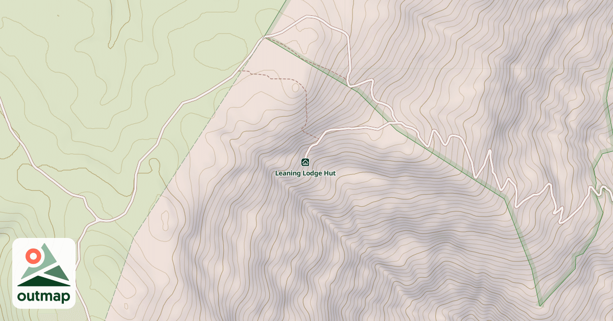 Map of Leaning Lodge Hut