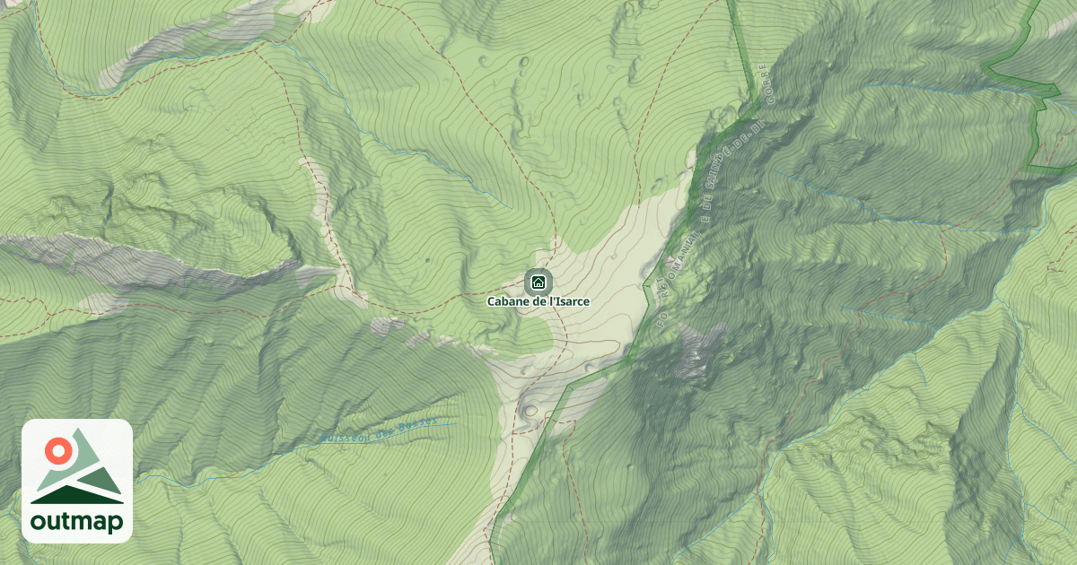 Map of Cabane de l'Isarce