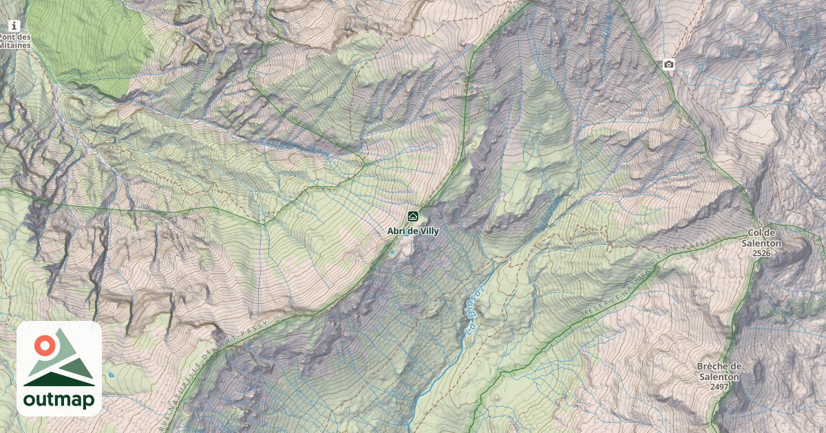 Map of Abri de Villy