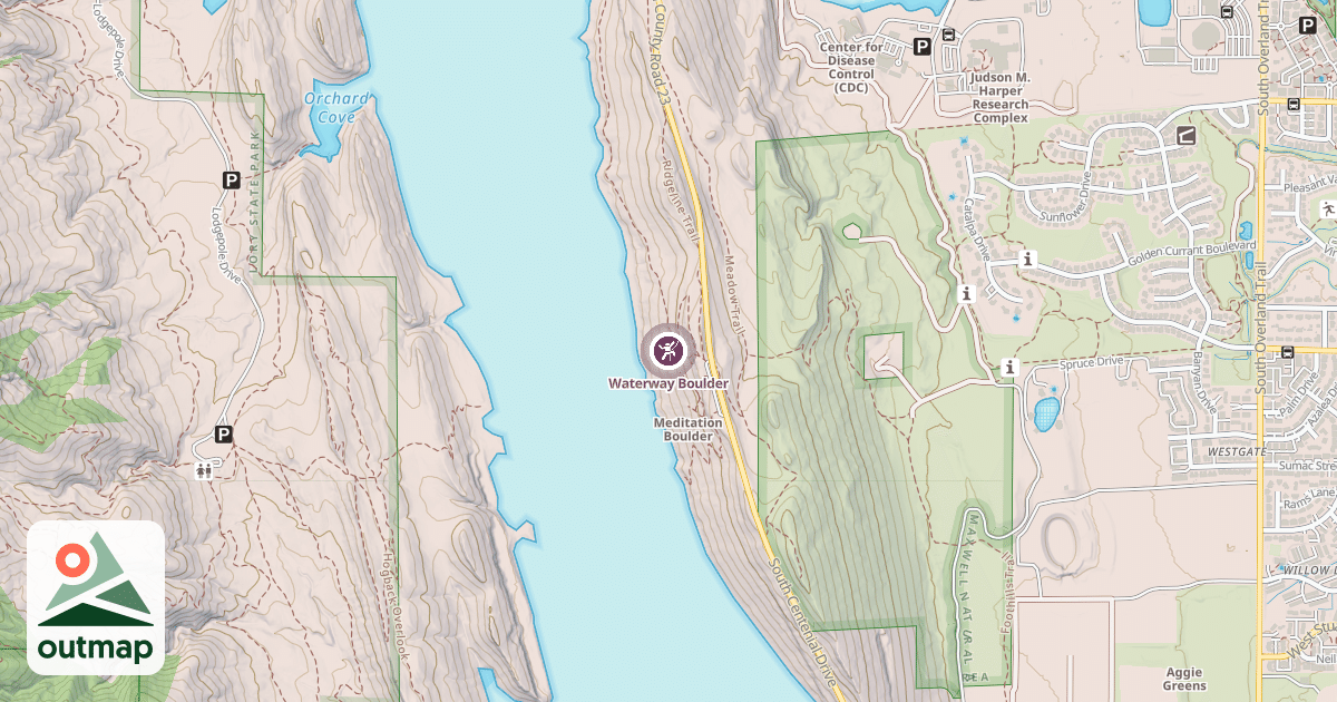 Map of Waterway Boulder