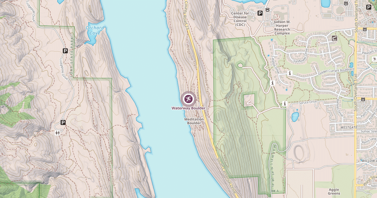 Map preview of Waterway Boulder