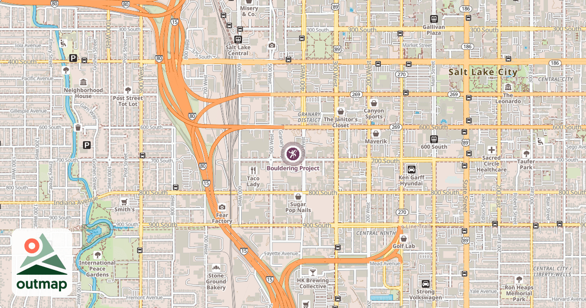 Map of Bouldering Project