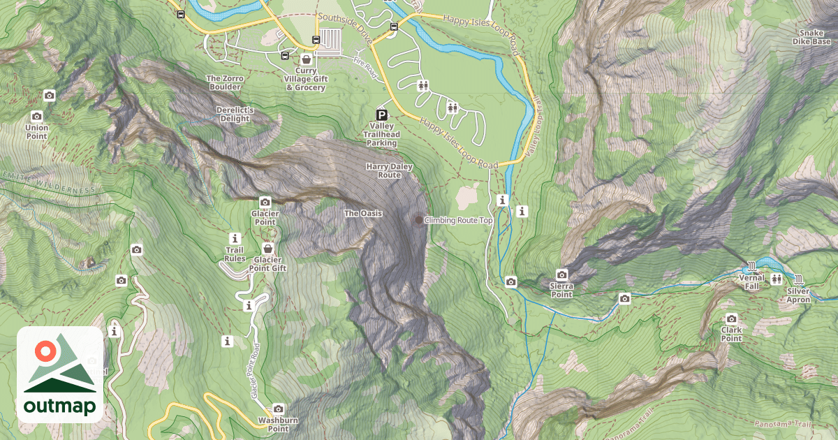 Map of Climbing Route Top