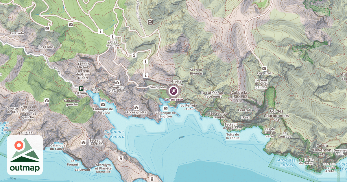 Map of La Terrasse
