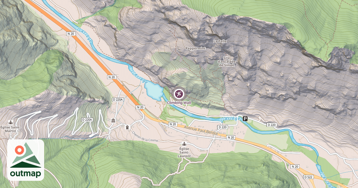 Map of Climbing Wall