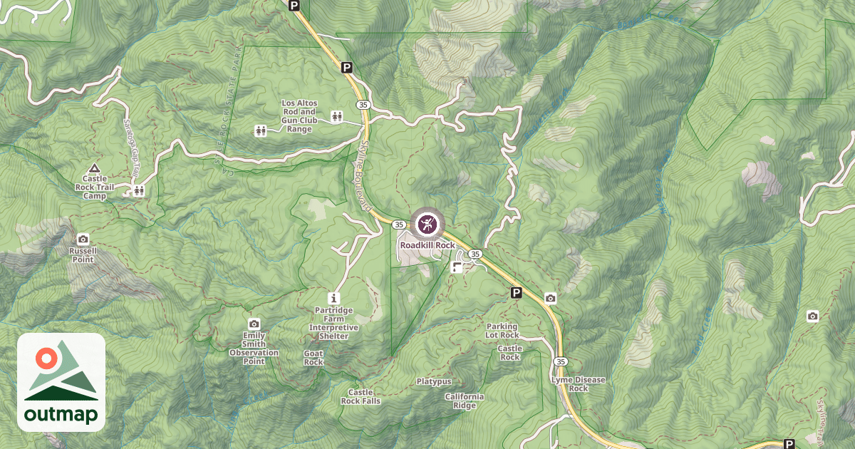 Map of Roadkill Rock