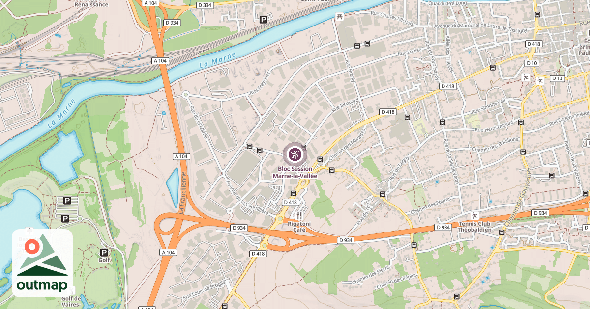 Map of Bloc Session Marne-la-Vallée