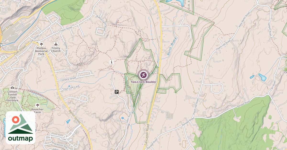 Map of Two-Crack Boulder