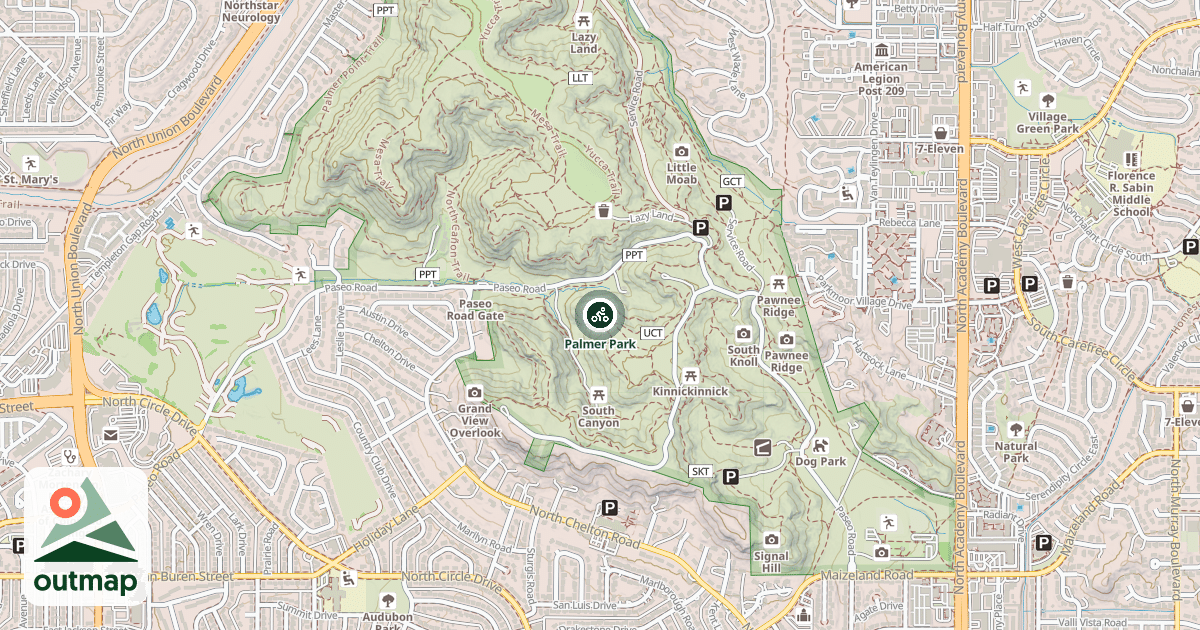 Map of Palmer Park