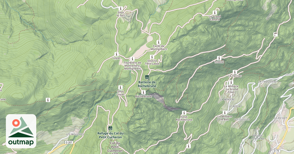 Map of Batterie de Rochebrune