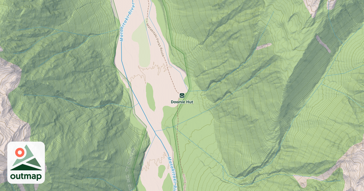 Map of Downie Hut