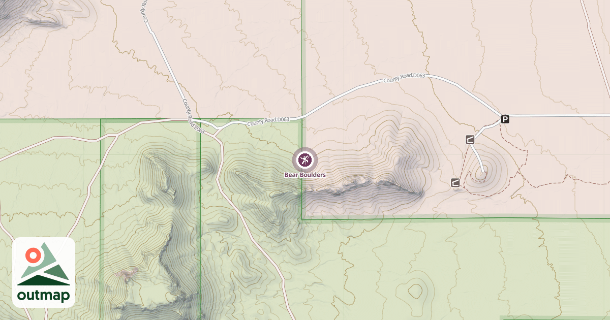 Map of Bear Boulders