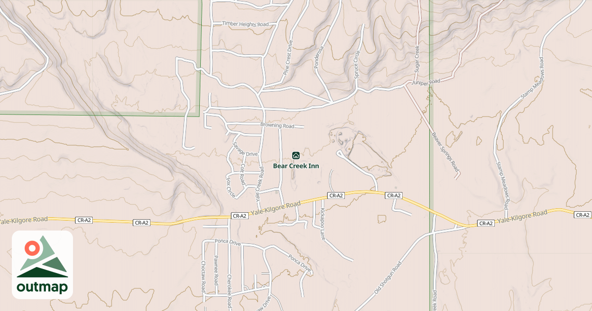 Map of Bear Creek Inn