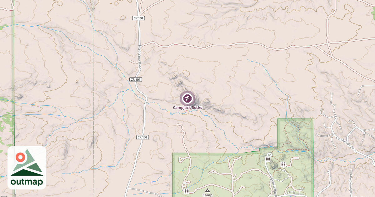Map of Campjack Rocks