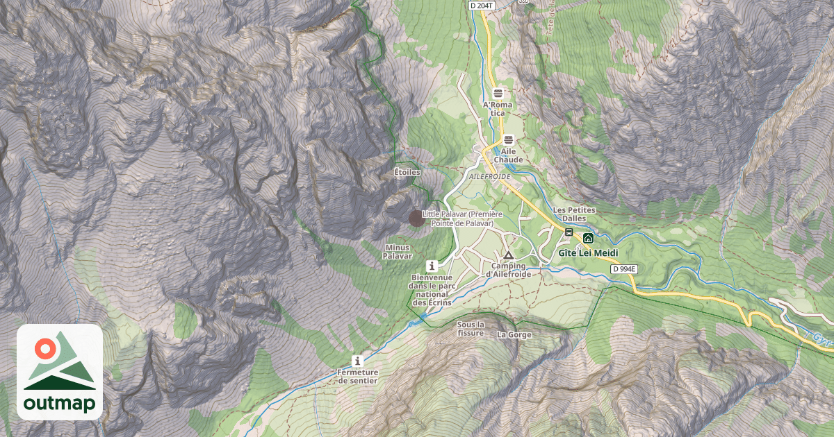 Map of Little Palavar (Première Pointe de Palavar)