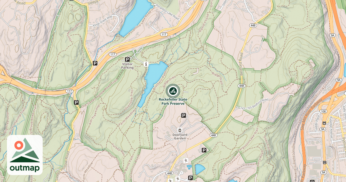 Map of Rockefeller State Park Preserve