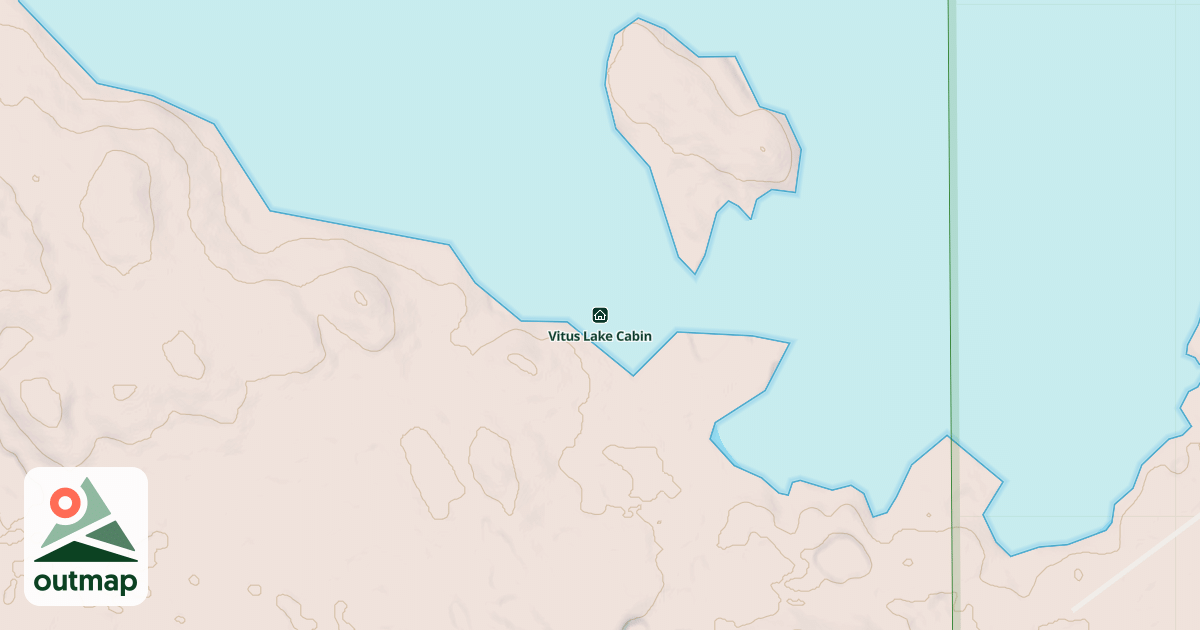 Map of Vitus Lake Cabin