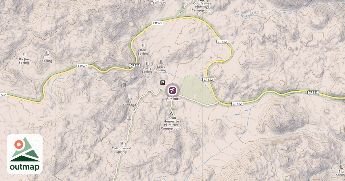 Map of Split Rock