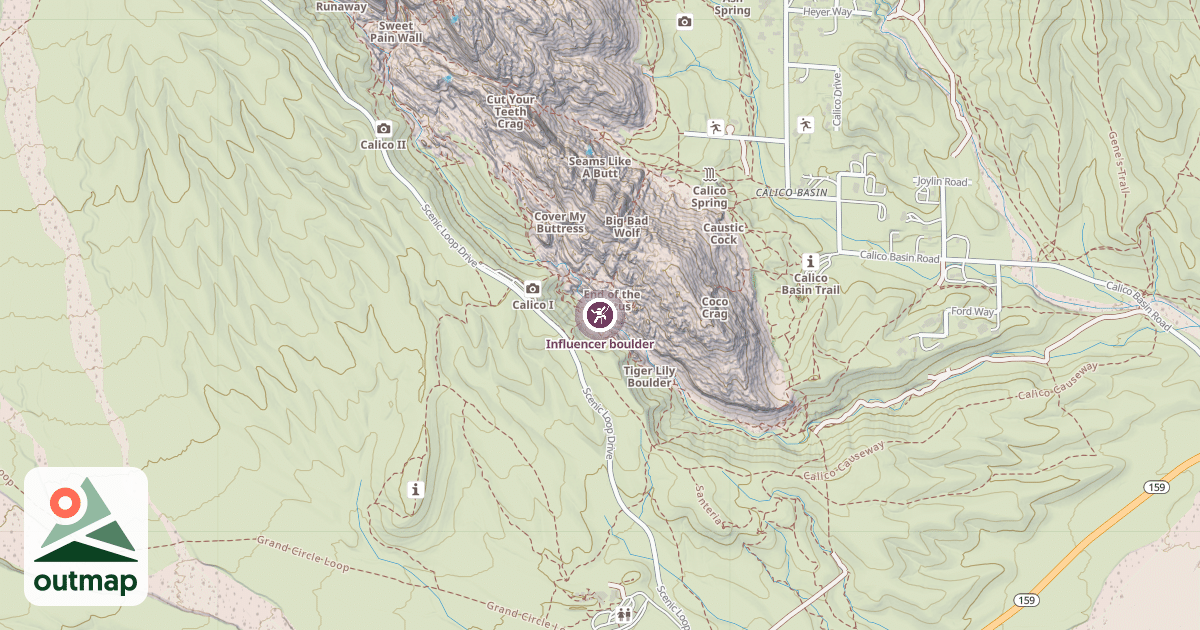 Map of Influencer boulder