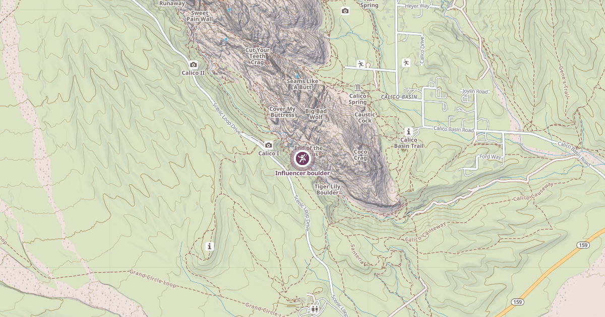 Map preview of Influencer boulder