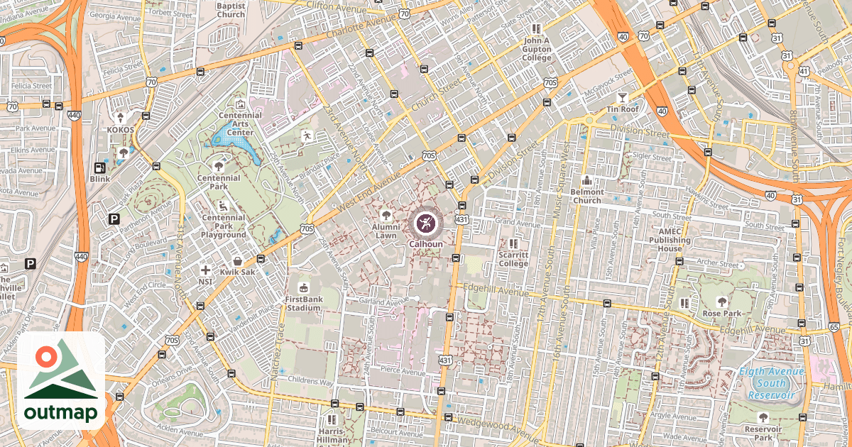 Map of Calhoun