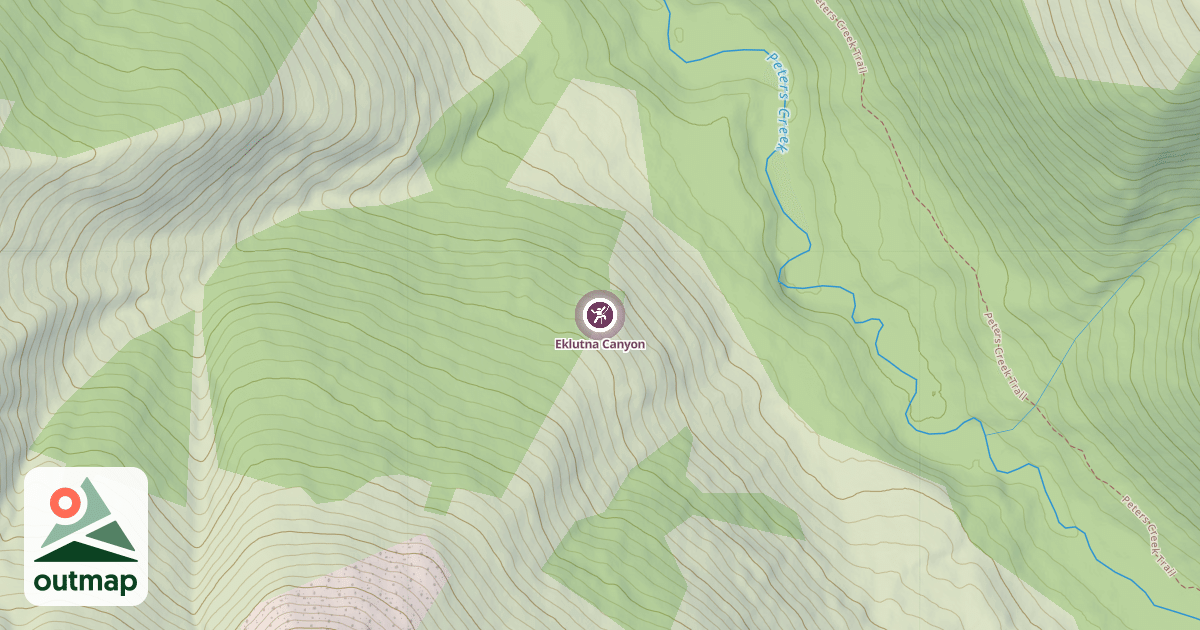 Map of Eklutna Canyon