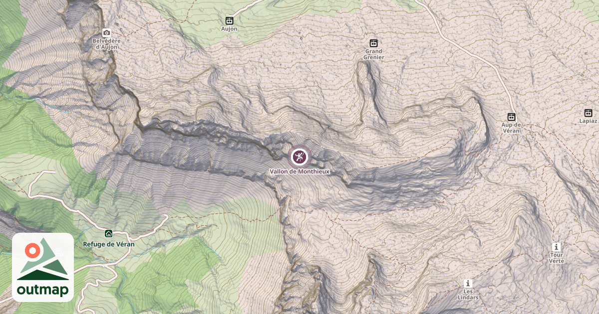 Map of Vallon de Monthieux
