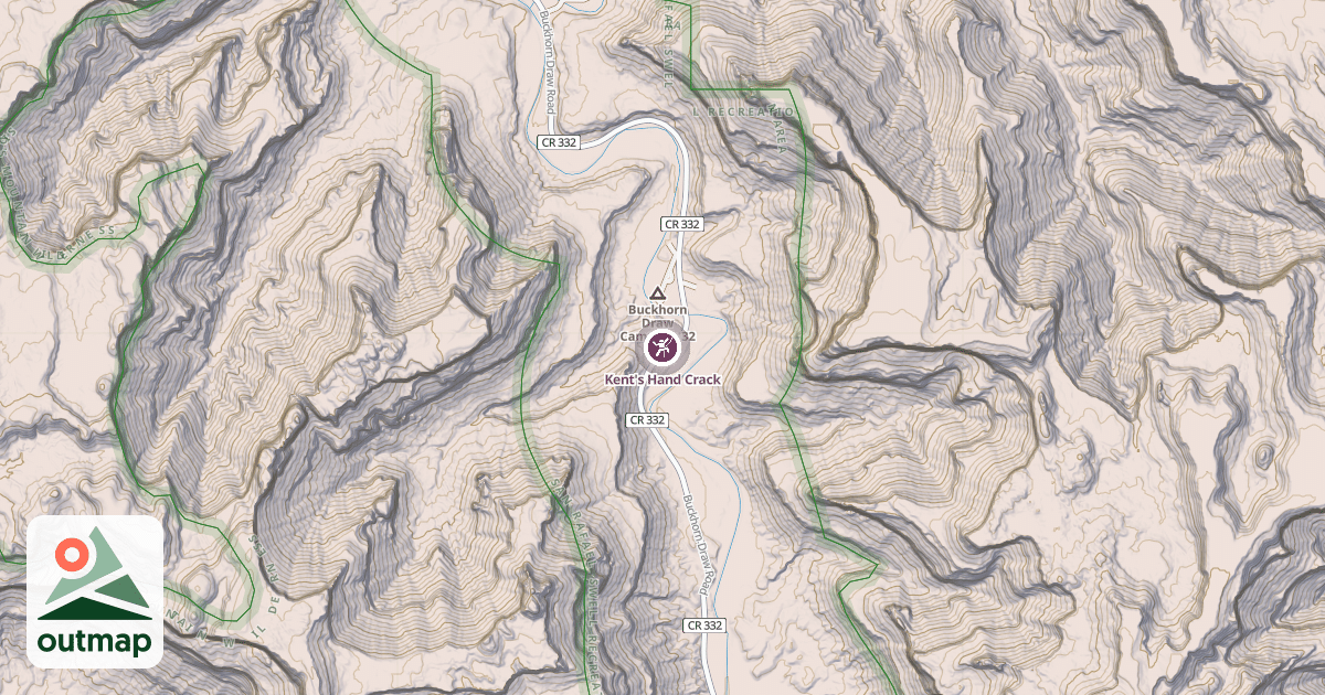 Map of Kent's Hand Crack