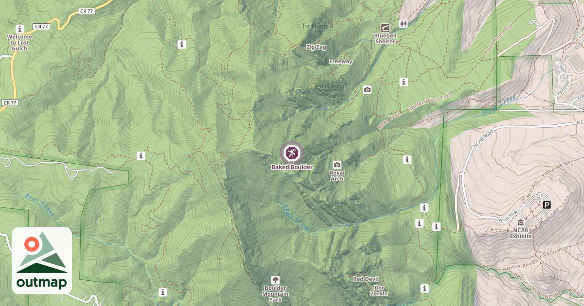 Map of Baked Boulder