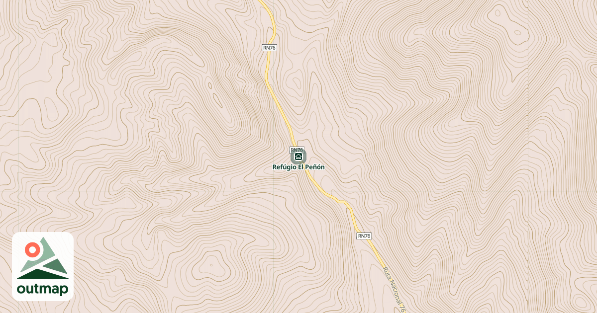 Map of Refúgio El Peñón in La Roja