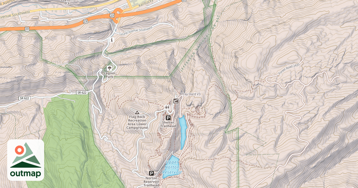 Map of Pray Hard in Norton