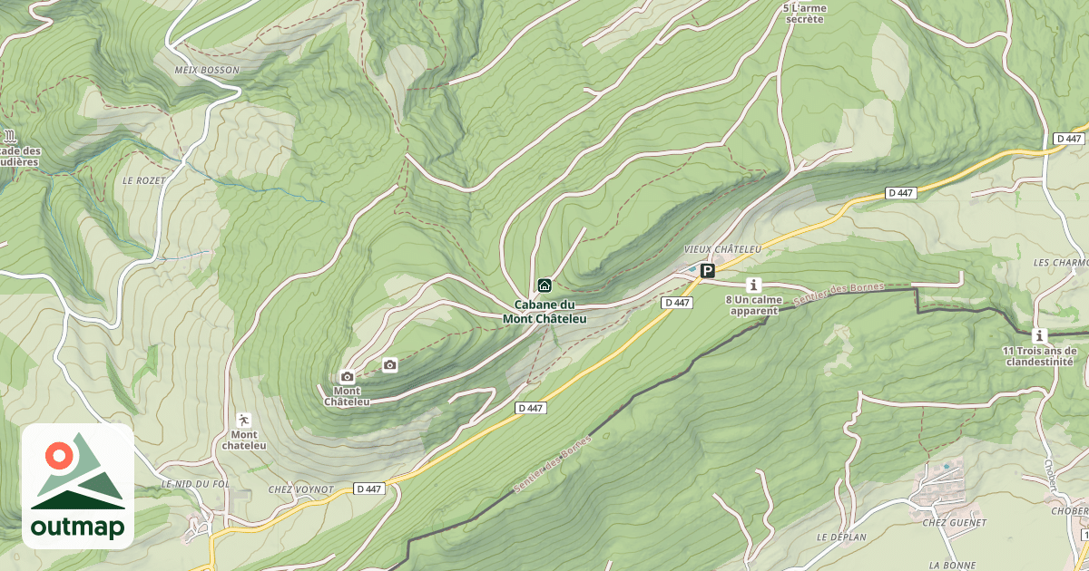 Map of Cabane du Mont Châteleu