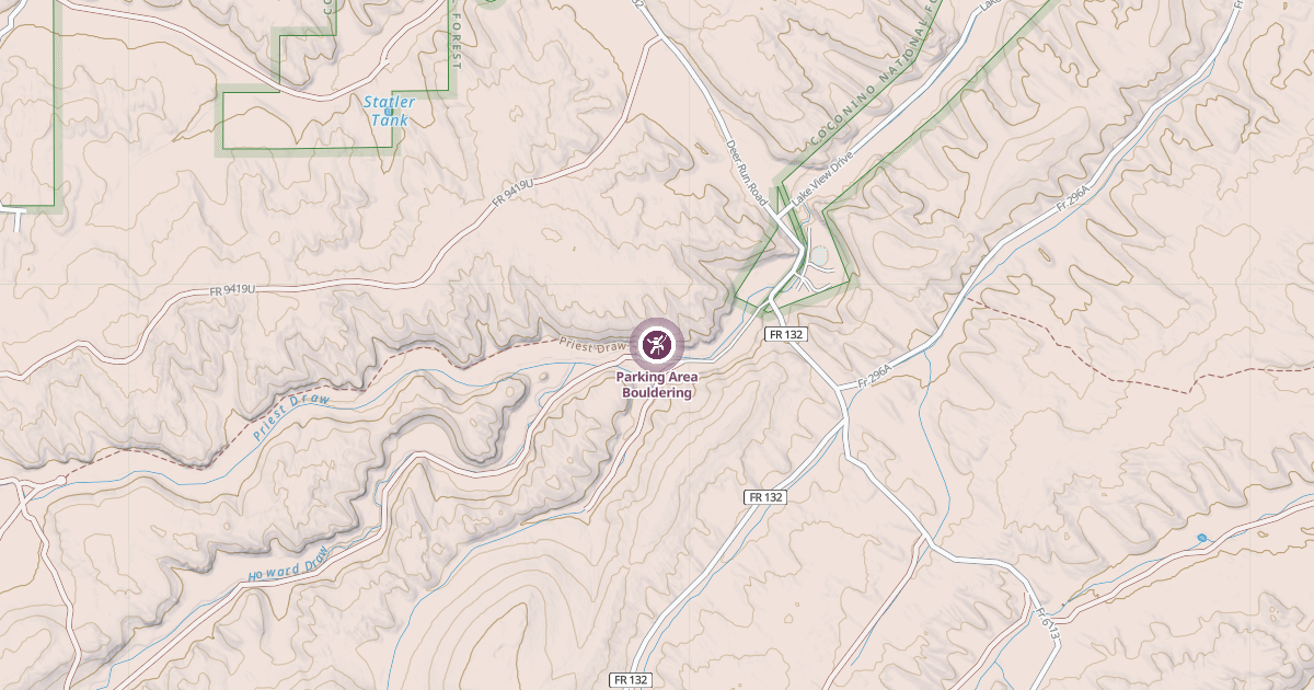 Map preview of Parking Area Bouldering