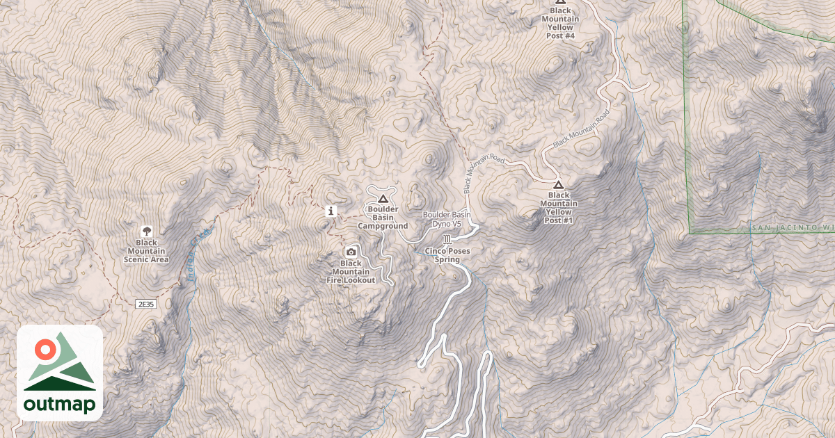 Map of Boulder Basin Dyno