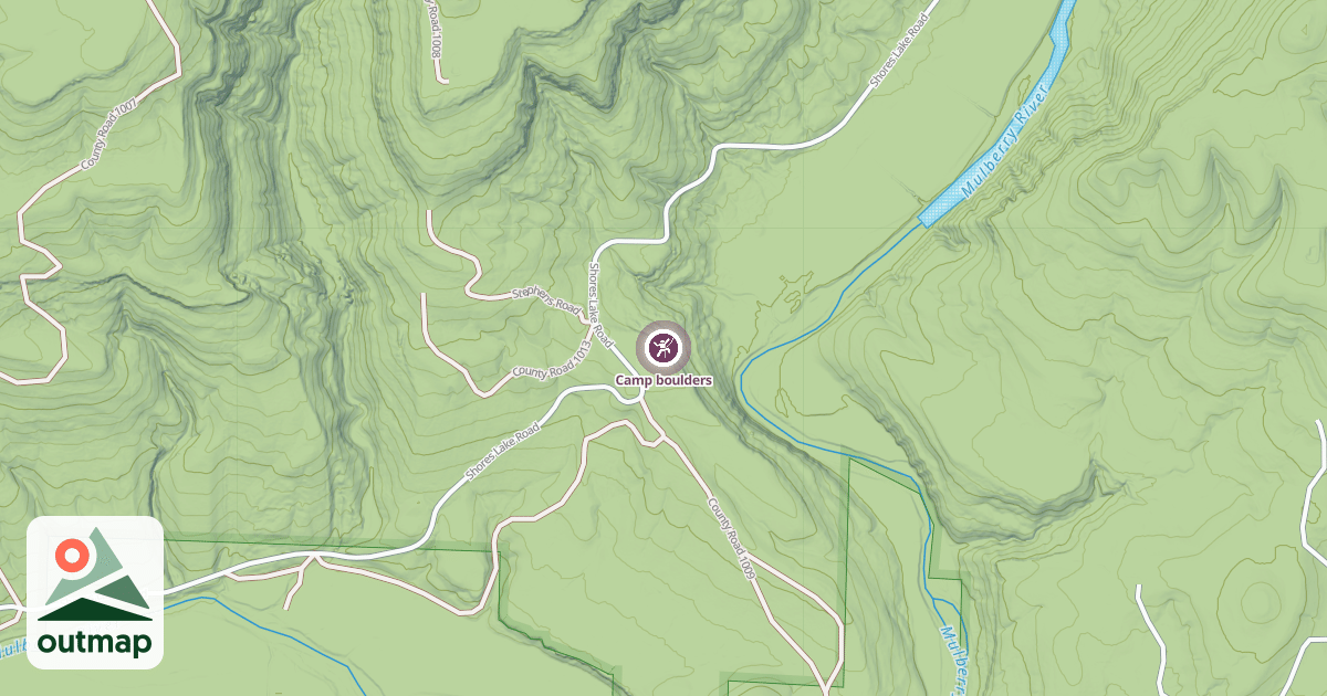 Map of Camp boulders