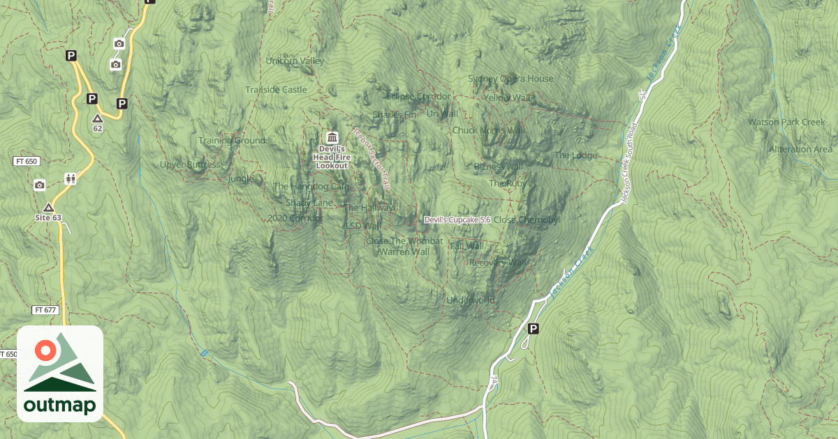 Map of Devil's Cupcake