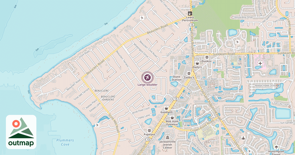 Map of Large boulder