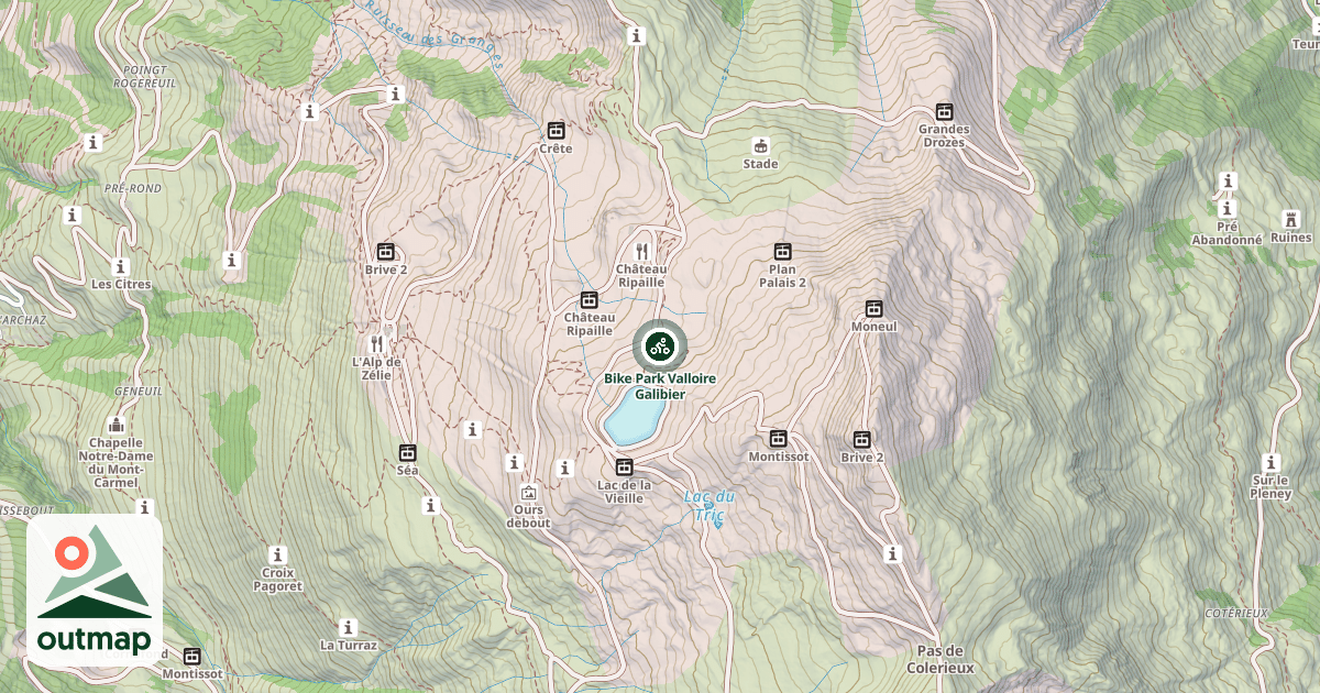 Map of Bike Park Valloire Galibier