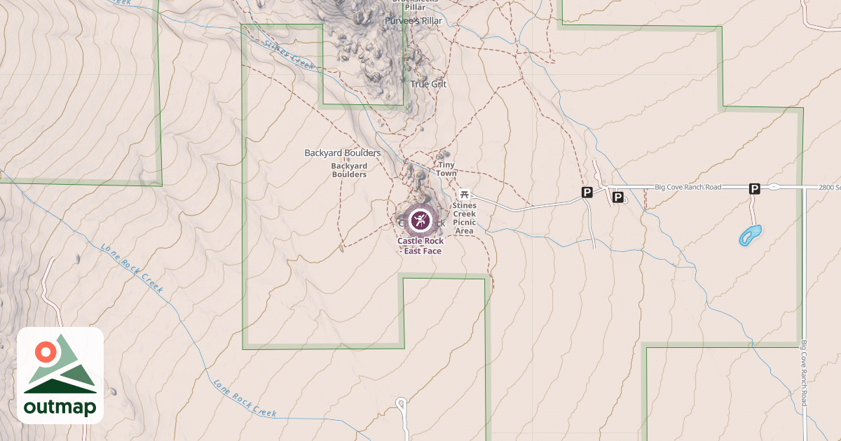 Map of Castle Rock - East Face