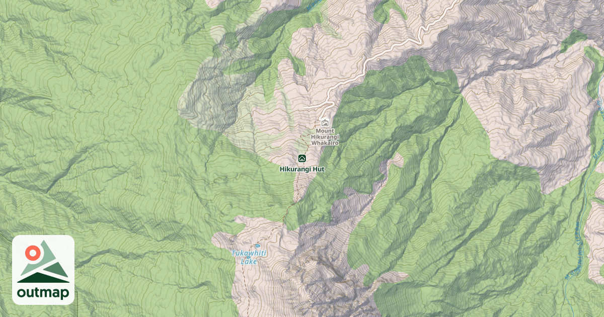 Map of Hikurangi Hut