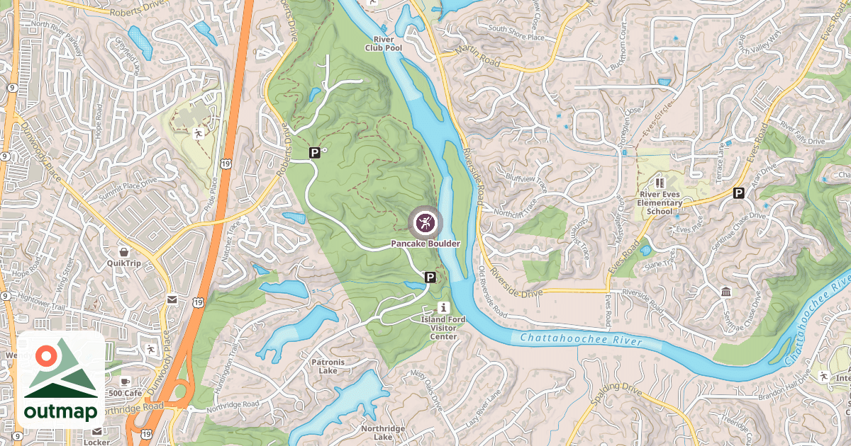 Map of Pancake Boulder