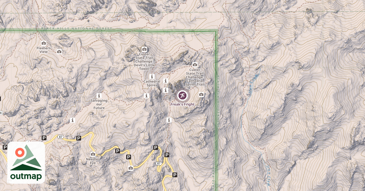 Map of Freak's Fright
