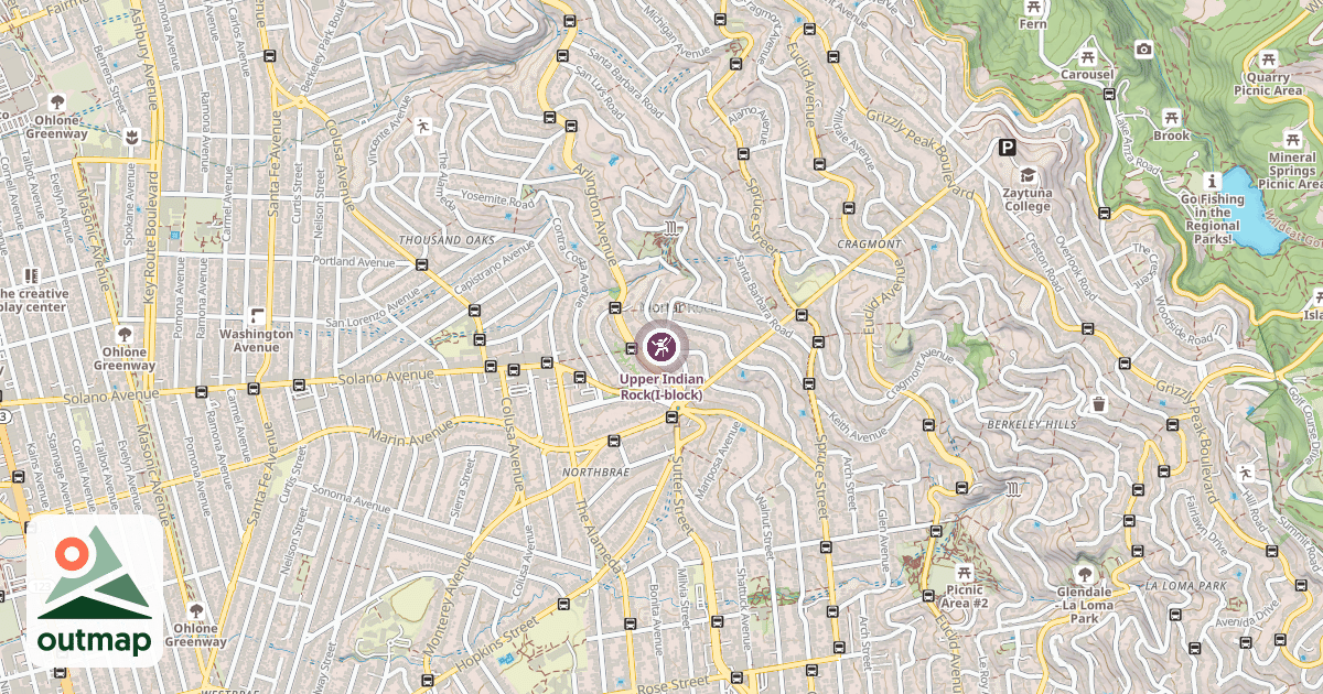 Map of Upper Indian Rock(I-block)