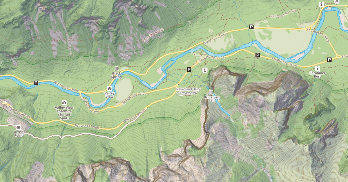 Map preview of Naked and Hairy Traverse