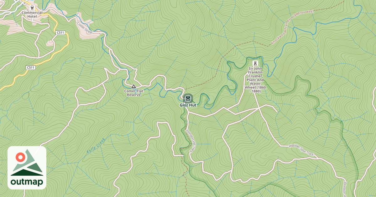 Map of Gloz Hut