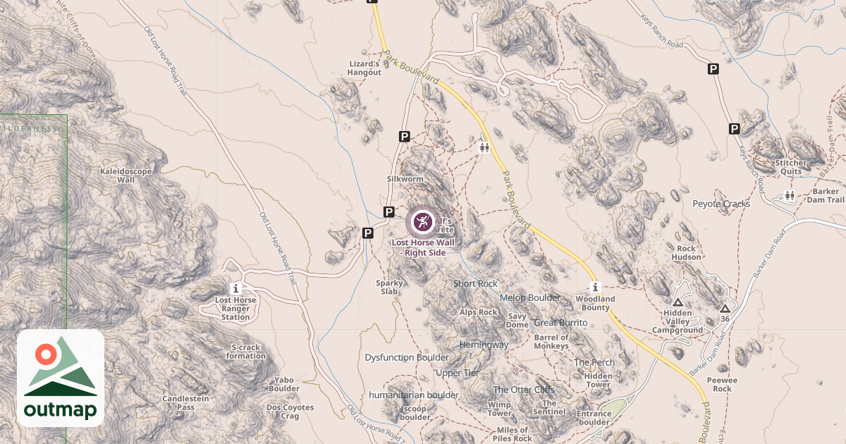 Map of Lost Horse Wall - Right Side
