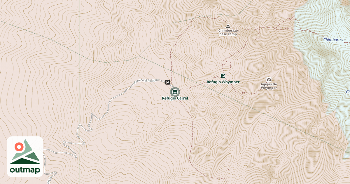 Map of Refugio Carrel
