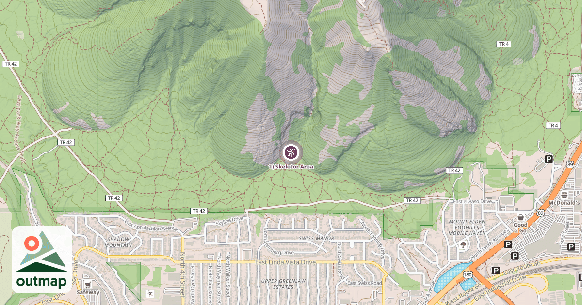 Map of 1) Skeletor Area